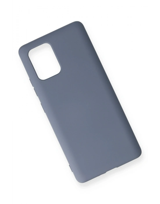 Newface Samsung Galaxy A91 / S10 Lite Kılıf Nano içi Kadife Silikon - Gri