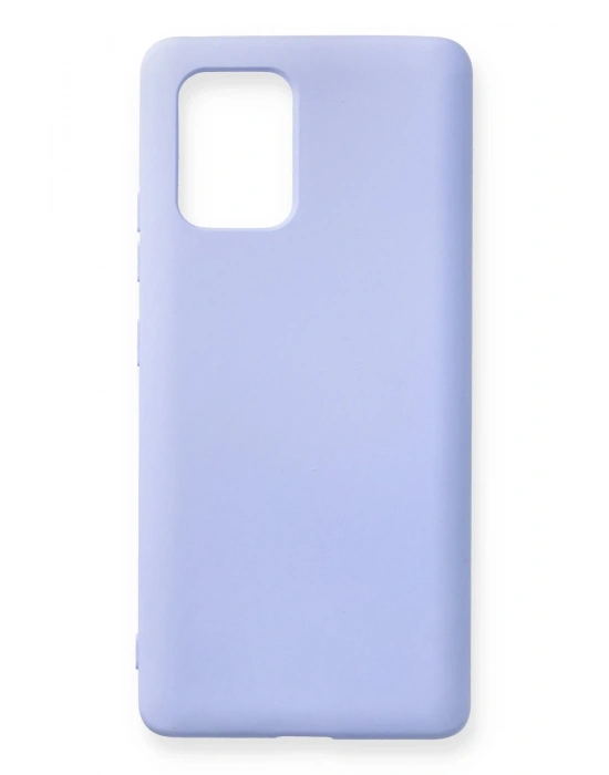 Newface Samsung Galaxy A91 / S10 Lite Kılıf Nano içi Kadife Silikon - Lila