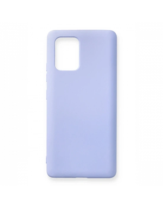 Newface Samsung Galaxy A91 / S10 Lite Kılıf Nano içi Kadife Silikon - Lila