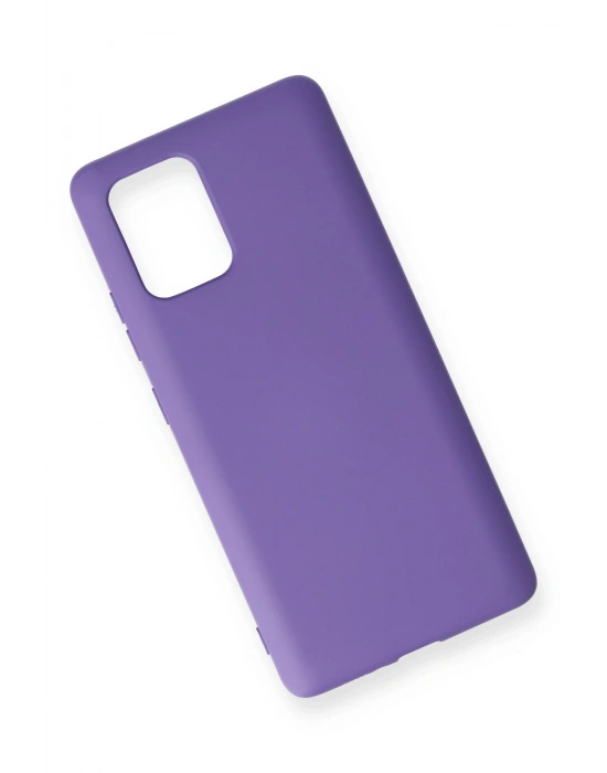 Newface Samsung Galaxy A91 / S10 Lite Kılıf Nano içi Kadife Silikon - Mor