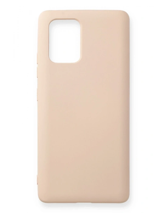 Newface Samsung Galaxy A91 / S10 Lite Kılıf Nano içi Kadife Silikon - Pudra