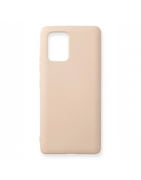 Newface Samsung Galaxy A91 / S10 Lite Kılıf Nano içi Kadife Silikon - Pudra