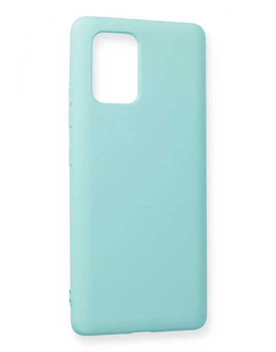 Newface Samsung Galaxy A91 / S10 Lite Kılıf Nano içi Kadife Silikon - Turkuaz