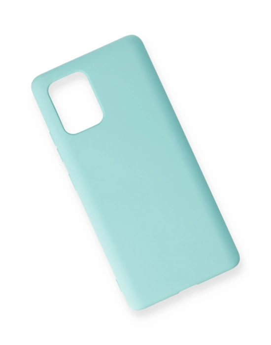 Newface Samsung Galaxy A91 / S10 Lite Kılıf Nano içi Kadife Silikon - Turkuaz