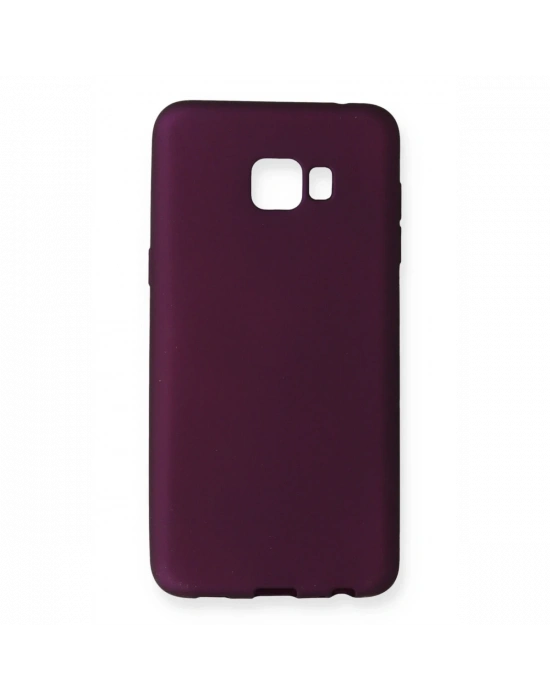Newface Samsung Galaxy C7 Pro Kılıf First Silikon - Mürdüm