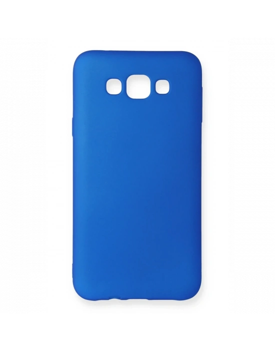 Newface Samsung Galaxy E7 Kılıf First Silikon - Mavi