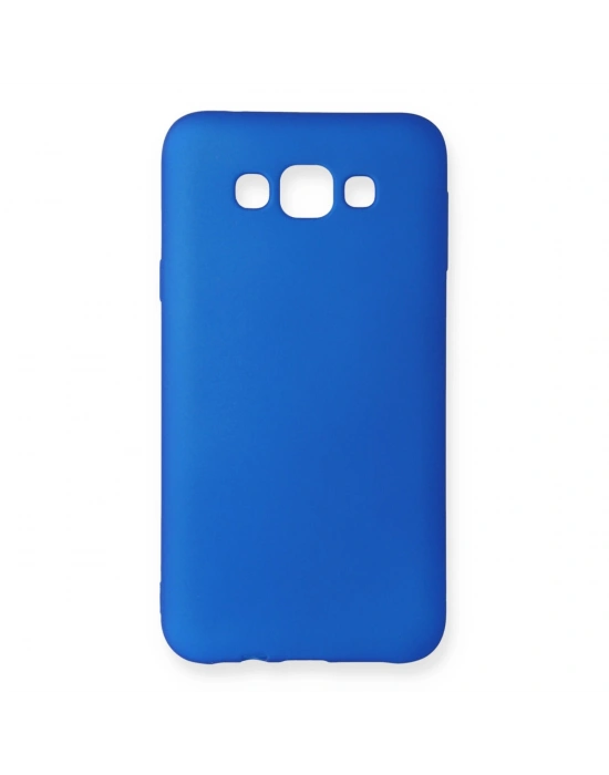 Newface Samsung Galaxy E7 Kılıf First Silikon - Mavi