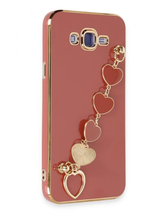 Newface Samsung Galaxy J7 Kılıf Esila Silikon - Kırmızı