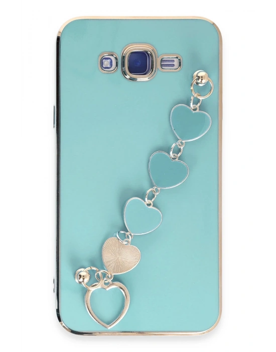 Newface Samsung Galaxy J7 Kılıf Esila Silikon - Su Yeşili