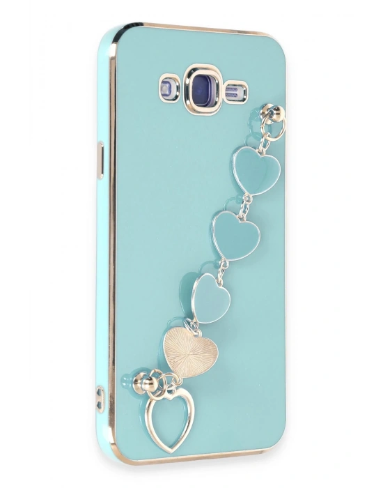 Newface Samsung Galaxy J7 Kılıf Esila Silikon - Su Yeşili