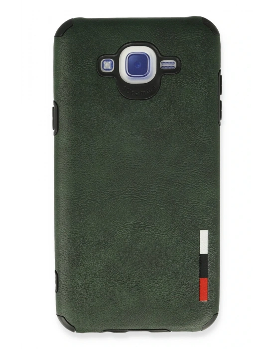 Newface Samsung Galaxy J7 Kılıf Loop Deri Silikon - Yeşil