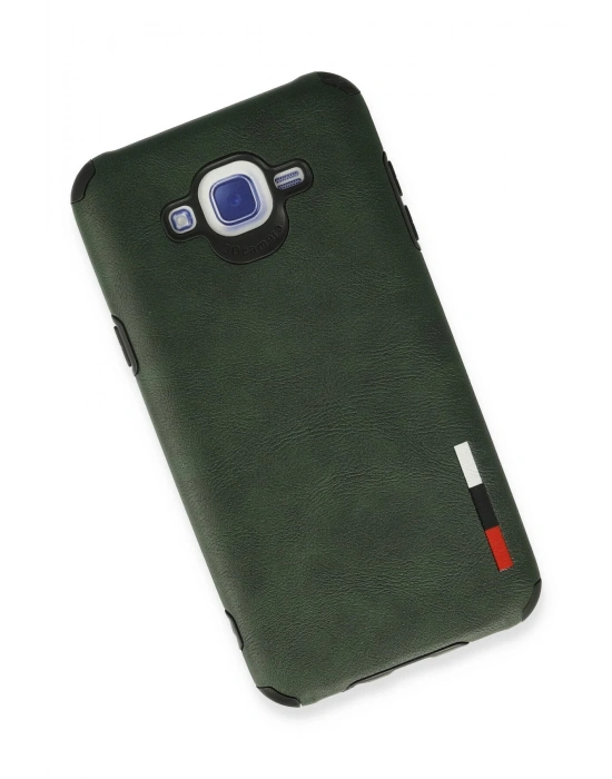 Newface Samsung Galaxy J7 Kılıf Loop Deri Silikon - Yeşil