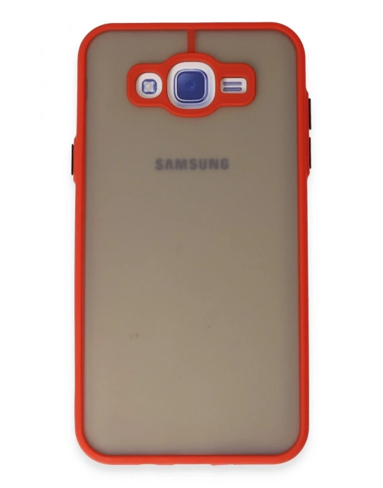 Newface Samsung Galaxy J7 Kılıf Montreal Silikon Kapak - Kırmızı