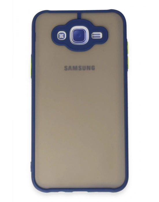 Newface Samsung Galaxy J7 Kılıf Montreal Silikon Kapak - Lacivert