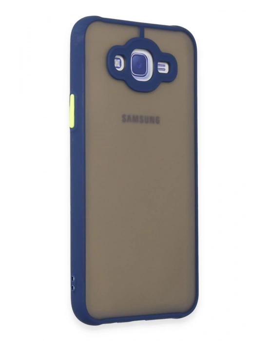 Newface Samsung Galaxy J7 Kılıf Montreal Silikon Kapak - Lacivert