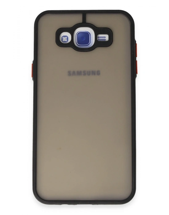 Newface Samsung Galaxy J7 Kılıf Montreal Silikon Kapak - Siyah