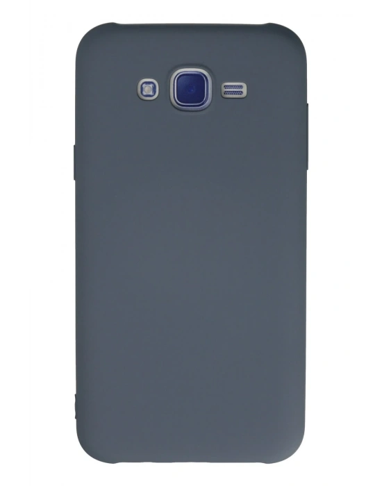 Newface Samsung Galaxy J7 Kılıf Nano içi Kadife Silikon - Gri