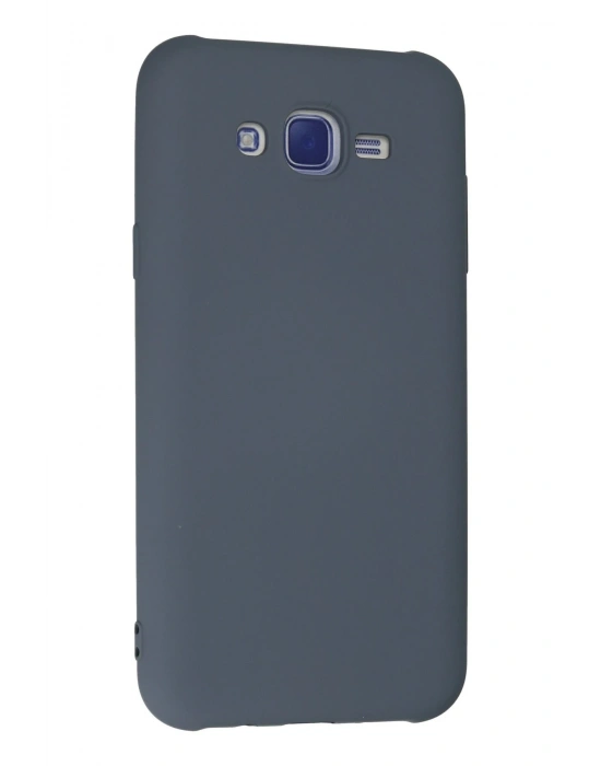 Newface Samsung Galaxy J7 Kılıf Nano içi Kadife Silikon - Gri