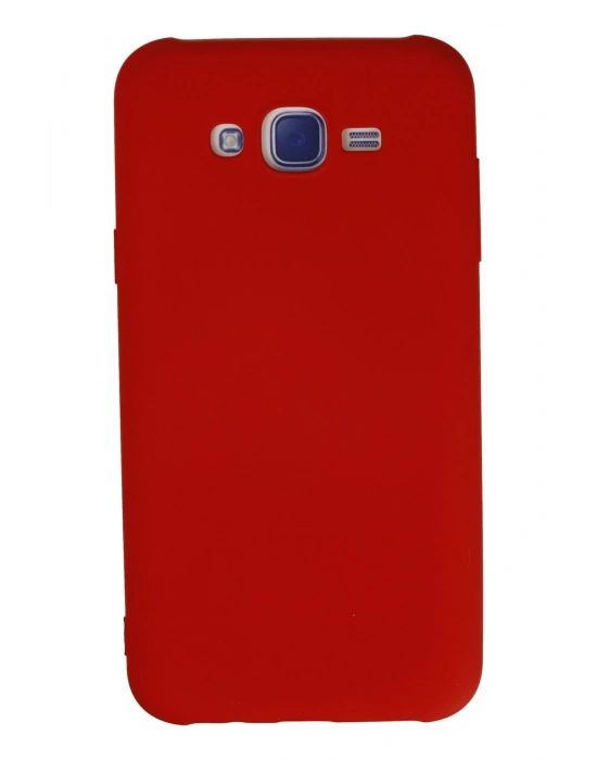 Newface Samsung Galaxy J7 Kılıf Nano içi Kadife Silikon - Kırmızı