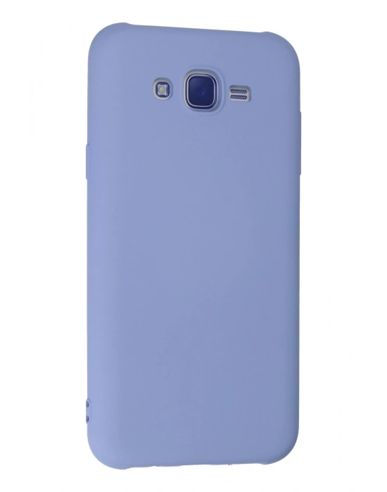 Newface Samsung Galaxy J7 Kılıf Nano içi Kadife Silikon - Lila