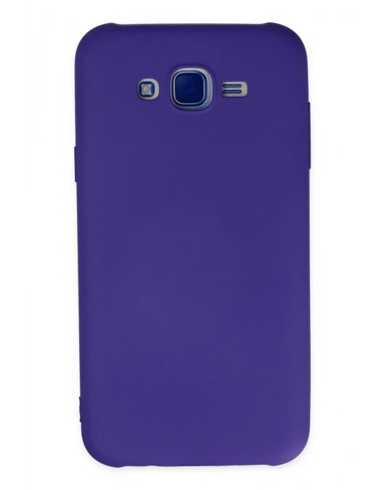 Newface Samsung Galaxy J7 Kılıf Nano içi Kadife Silikon - Mor