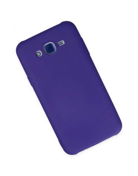 Newface Samsung Galaxy J7 Kılıf Nano içi Kadife Silikon - Mor