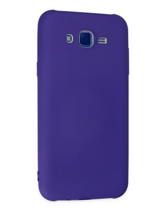 Newface Samsung Galaxy J7 Kılıf Nano içi Kadife Silikon - Mor