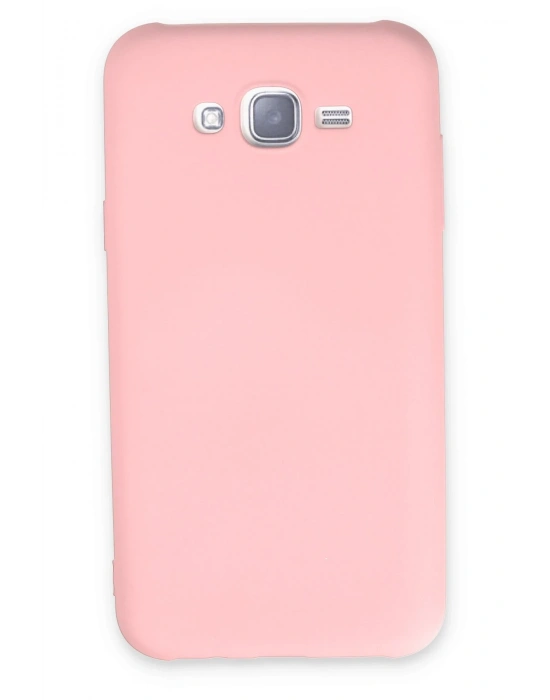 Newface Samsung Galaxy J7 Kılıf Nano içi Kadife Silikon - Pudra