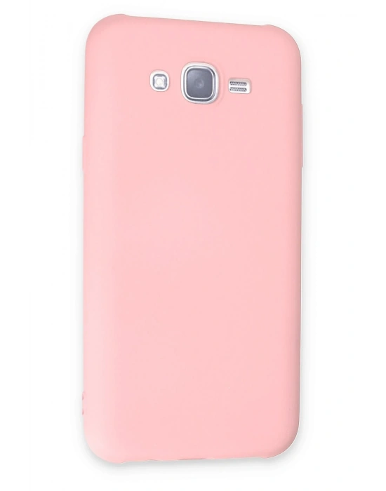 Newface Samsung Galaxy J7 Kılıf Nano içi Kadife Silikon - Pudra