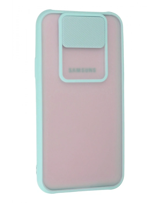 Newface Samsung Galaxy J7 Kılıf Palm Buzlu Kamera Sürgülü Silikon - Turkuaz