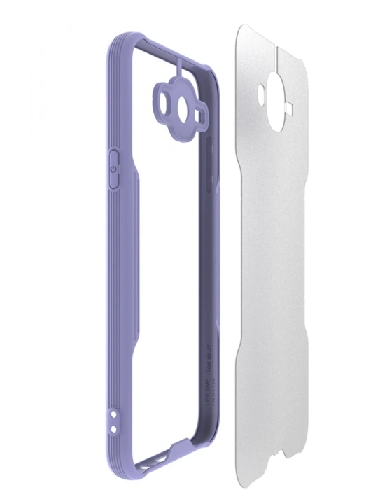 Newface Samsung Galaxy J7 Kılıf Platin Silikon - Pembe