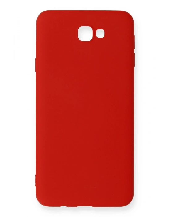 Newface Samsung Galaxy J7 Prime Kılıf Nano içi Kadife Silikon - Kırmızı