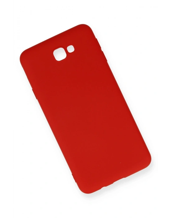 Newface Samsung Galaxy J7 Prime Kılıf Nano içi Kadife Silikon - Kırmızı