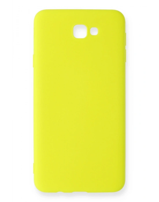 Newface Samsung Galaxy J7 Prime Kılıf Nano içi Kadife Silikon - Sarı