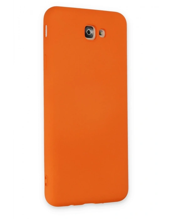 Newface Samsung Galaxy J7 Prime Kılıf Nano içi Kadife Silikon - Turuncu