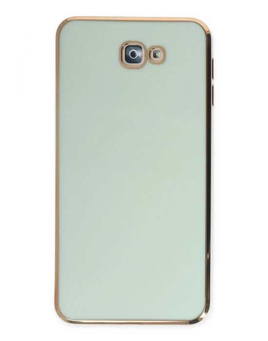 Newface Samsung Galaxy J7 Prime Kılıf Volet Silikon - Açık Yeşil