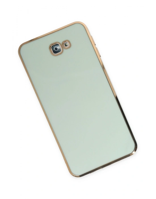 Newface Samsung Galaxy J7 Prime Kılıf Volet Silikon - Açık Yeşil