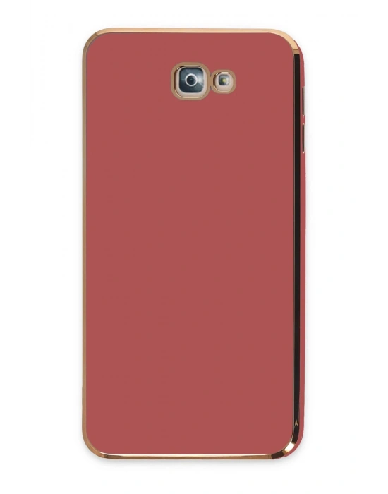 Newface Samsung Galaxy J7 Prime Kılıf Volet Silikon - Kırmızı