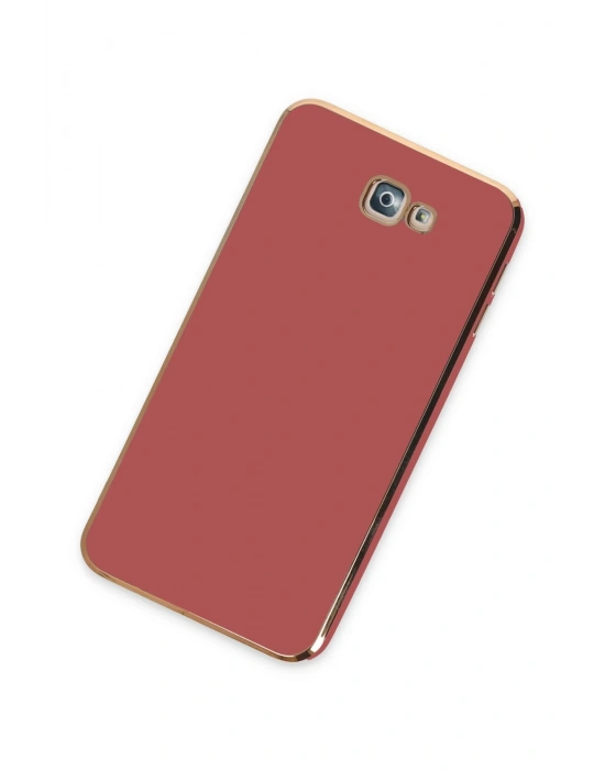 Newface Samsung Galaxy J7 Prime Kılıf Volet Silikon - Kırmızı