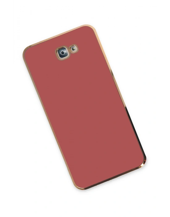 Newface Samsung Galaxy J7 Prime Kılıf Volet Silikon - Kırmızı