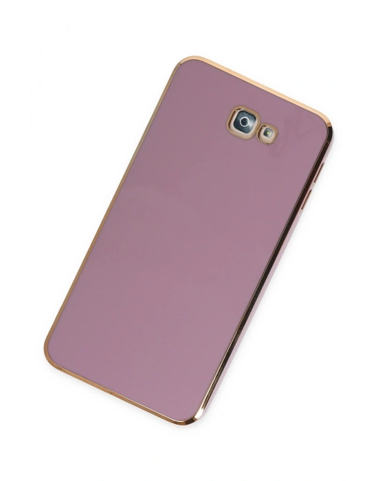 Newface Samsung Galaxy J7 Prime Kılıf Volet Silikon - Mor