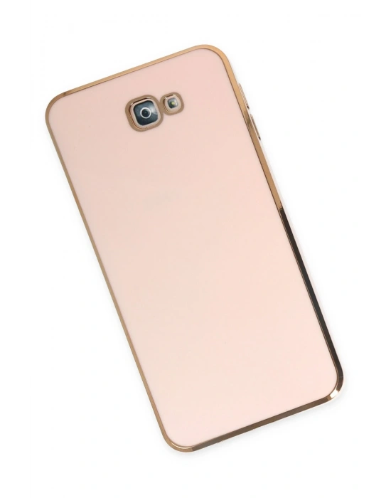 Newface Samsung Galaxy J7 Prime Kılıf Volet Silikon - Pembe