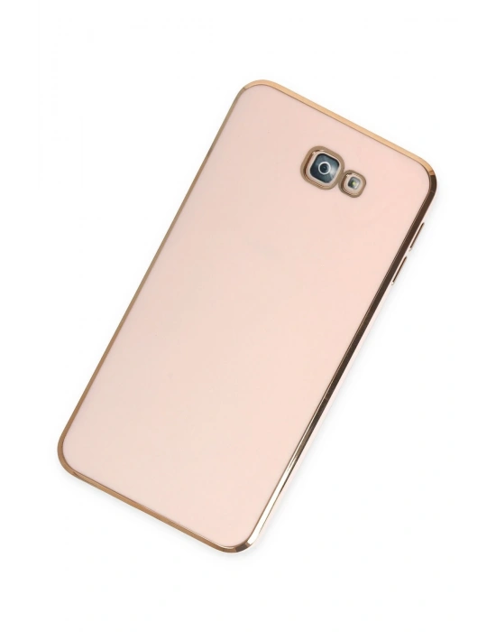 Newface Samsung Galaxy J7 Prime Kılıf Volet Silikon - Pembe