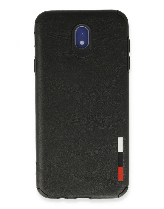 Newface Samsung Galaxy J7 Pro / J730 Kılıf Loop Deri Silikon - Siyah