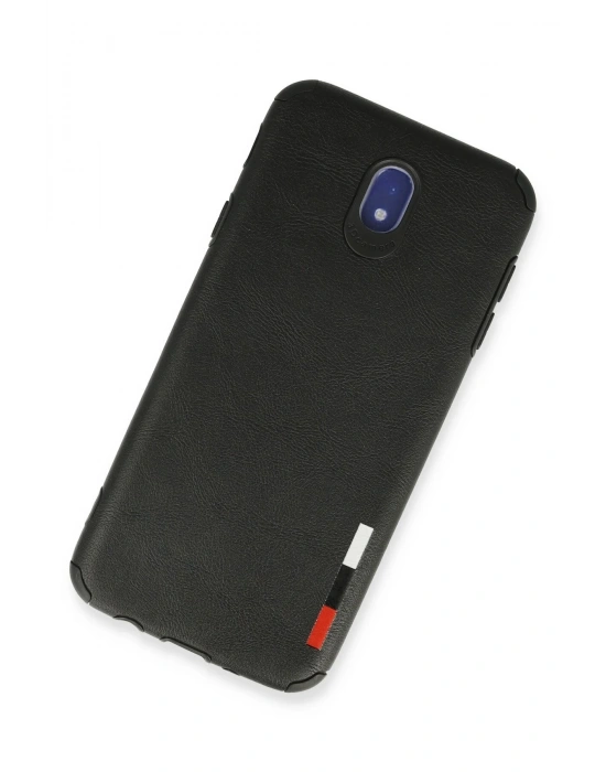 Newface Samsung Galaxy J7 Pro / J730 Kılıf Loop Deri Silikon - Siyah