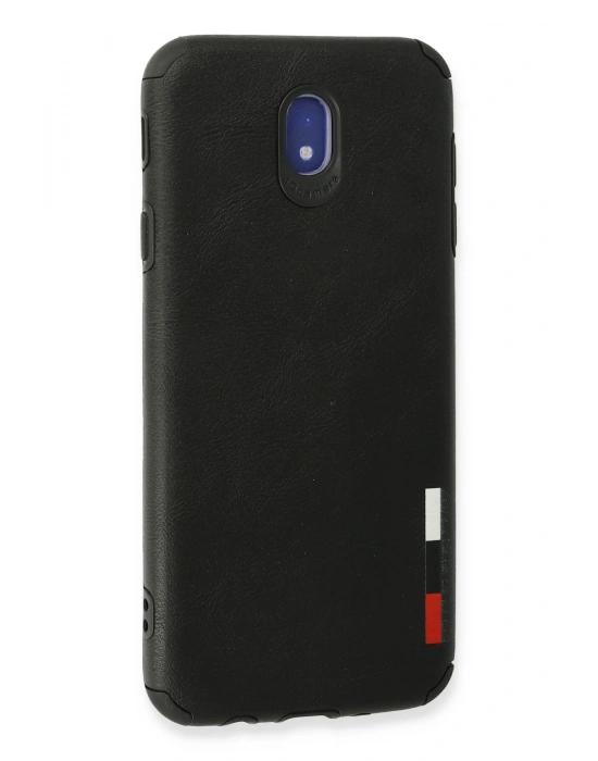 Newface Samsung Galaxy J7 Pro / J730 Kılıf Loop Deri Silikon - Siyah