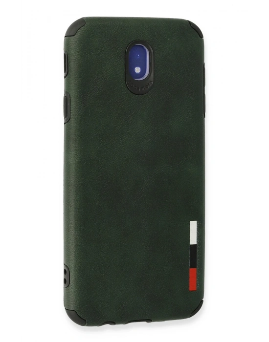 Newface Samsung Galaxy J7 Pro / J730 Kılıf Loop Deri Silikon - Yeşil