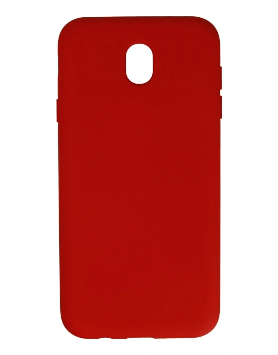 Newface Samsung Galaxy J7 Pro / J730 Kılıf Nano içi Kadife Silikon - Kırmızı