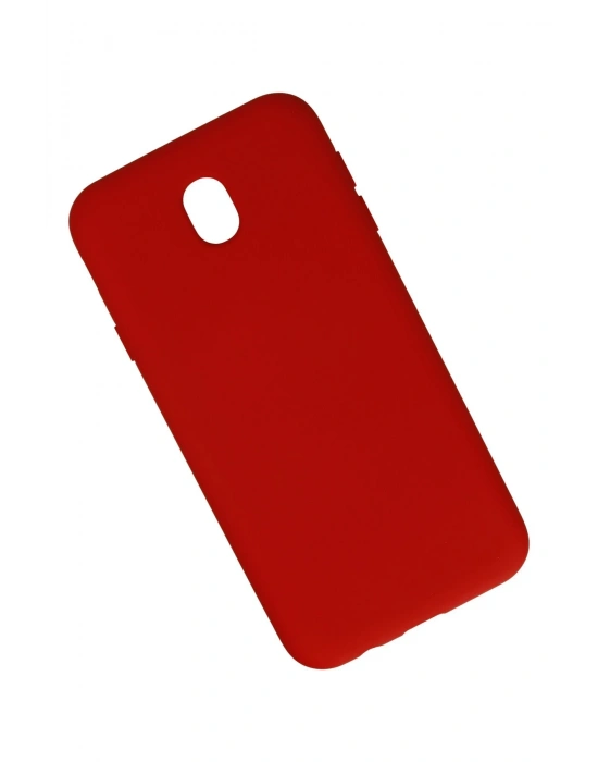 Newface Samsung Galaxy J7 Pro / J730 Kılıf Nano içi Kadife Silikon - Kırmızı