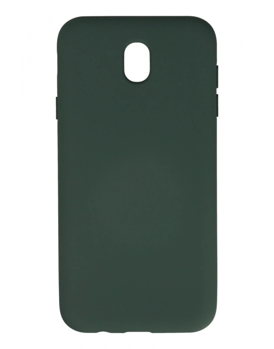 Newface Samsung Galaxy J7 Pro / J730 Kılıf Nano içi Kadife Silikon - Koyu Yeşil